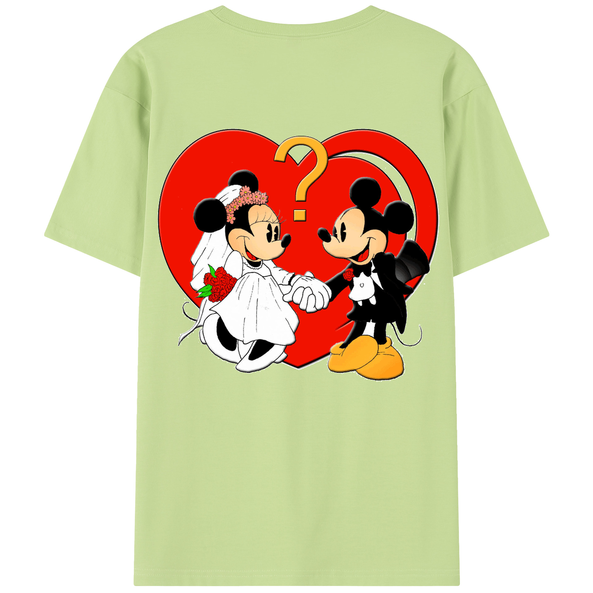 （画像用） ミッキーマウス Mickey Mouse 綿100％半袖Tシャツ（背面プリント）